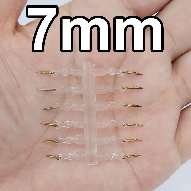 12pcs Metal Bait Spike Carp Fishing Accessories Bait Sting Boilies Pin with Clear Rubber Corn Ronnie Hair Rig Carp Feeder Tackle