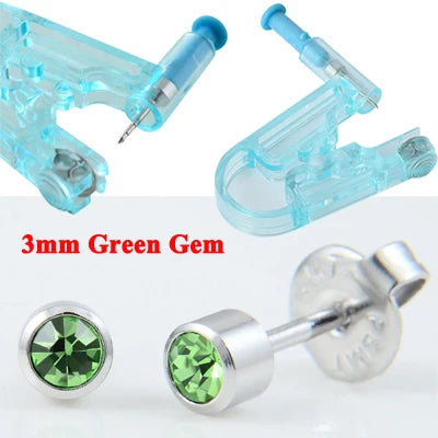 1PC Disposable Sterile Ear Piercing Unit Cartilage Tragus Helix Piercing Gun NO PAIN Piercer Tool with Safe Ball Buckle Set