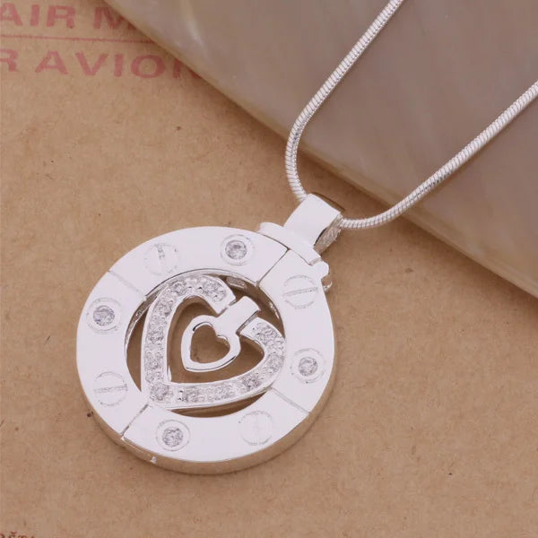 wholesale High quality silver plated Fashion jewelry chains necklace pendant WN-292