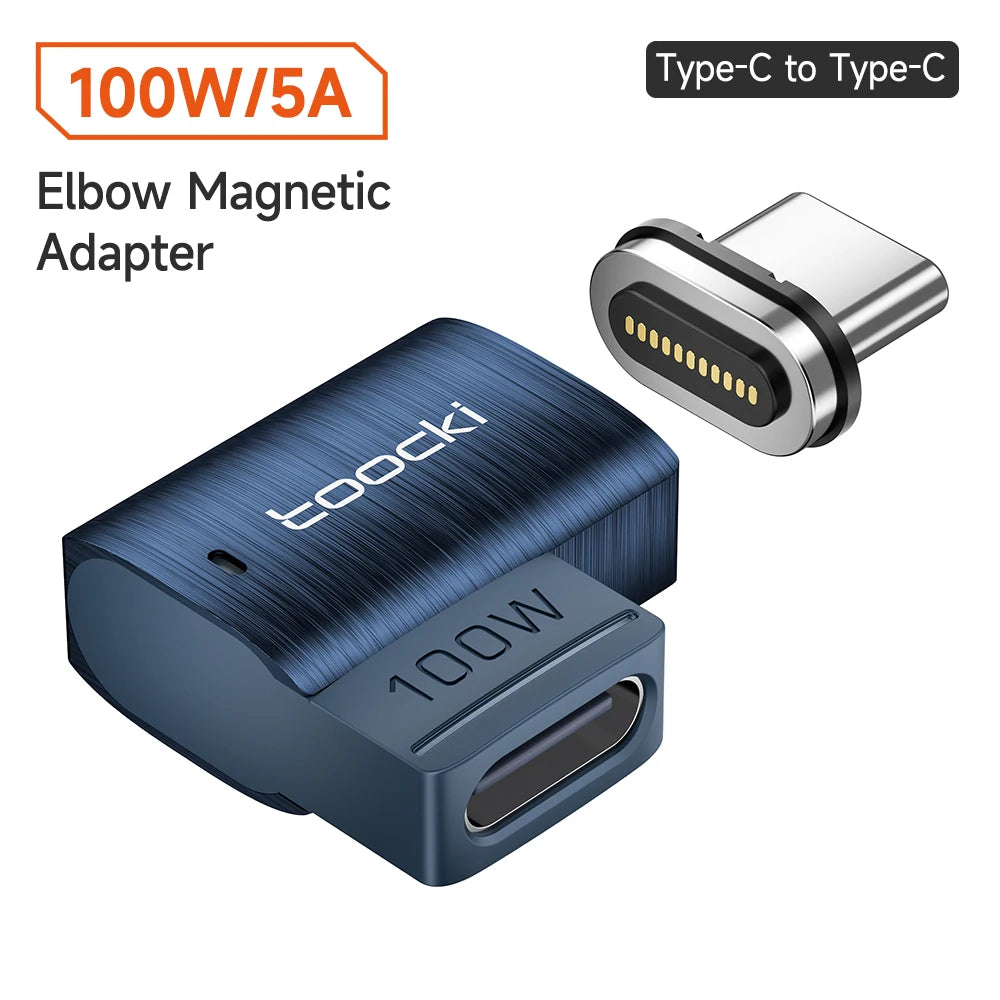 Toocki USB3.0 USB C to Type C Magnetic OTG Adapter PD 100W Fast Charging 5Gbps Data OTG Converter for Macbook iPhone 15