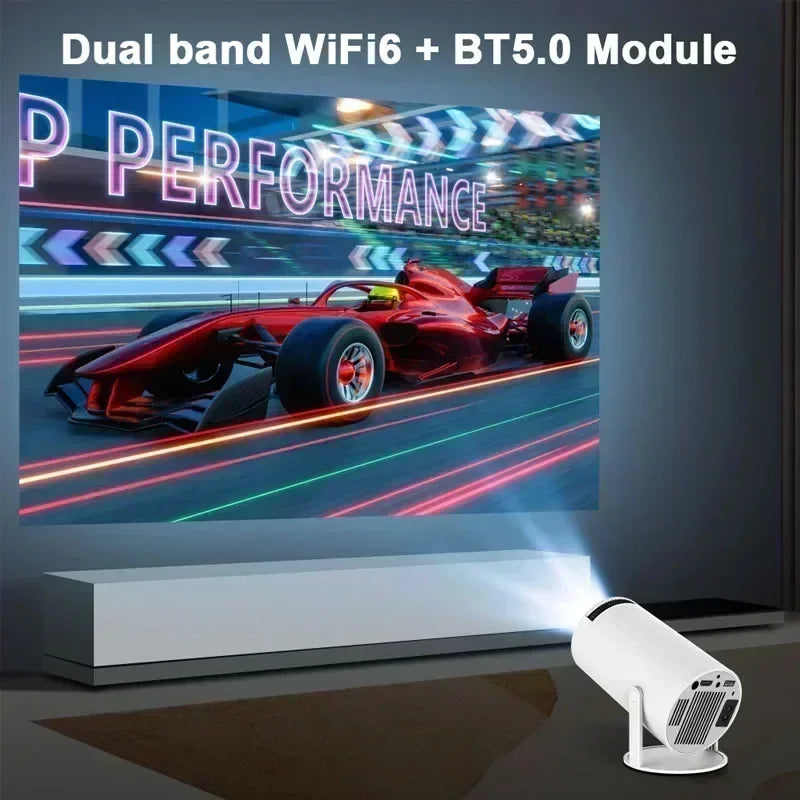 New 2025 4K Android 11 Dual Wifi6 200 ANSI Allwinner H713 BT5.0 1080P 1280*720P Home Cinema Outdoor portable Projetor