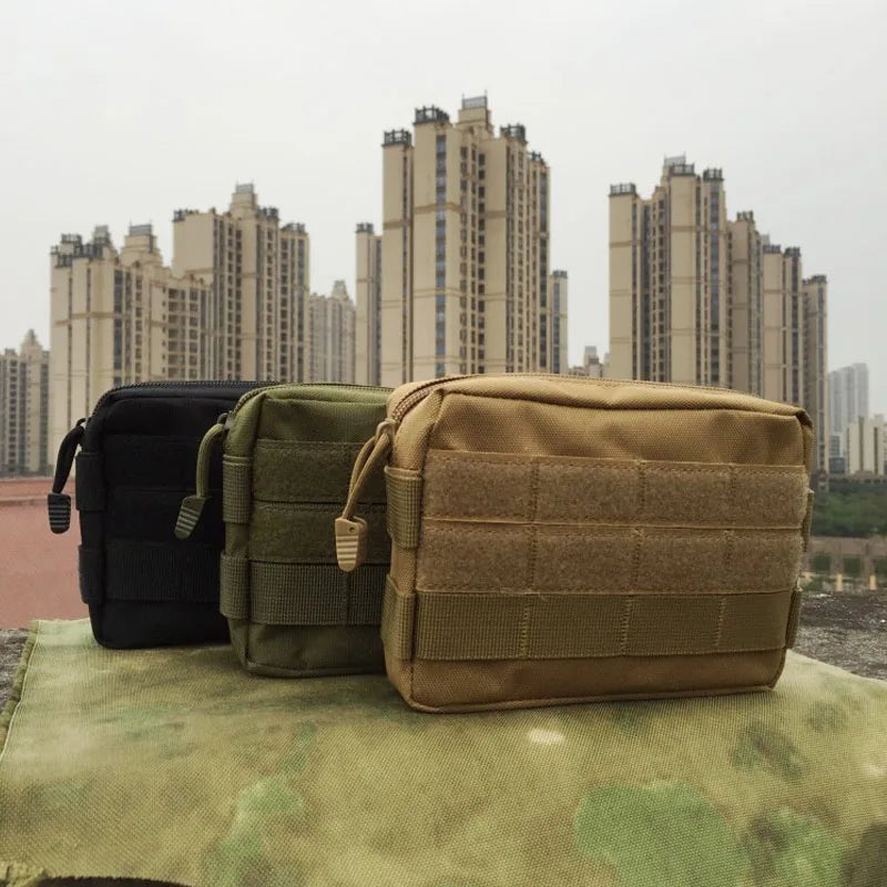 Molle Utility EDC Waist Bag Tactical Pouch Medical First Aid Bag Belt Pouch Outdoor Sports Camping Hunting Waist Belt Pocket