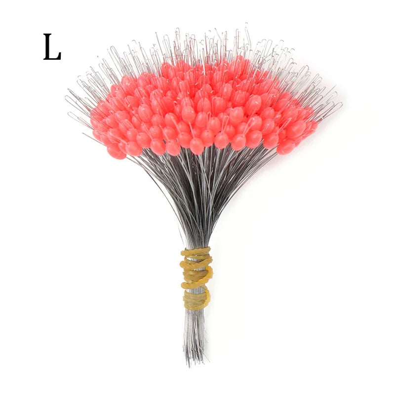 300Pcs Silicone Space Bean Oval Stopper Bobber Profession Fishing Float Resistance Anti-Strand Fish Line Fishing Gear