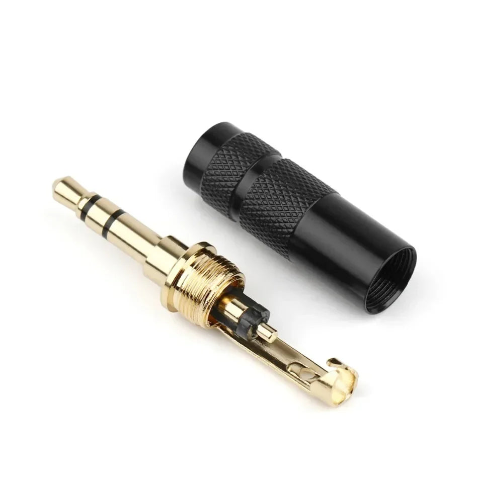 DIY 3.5mm Jack Audio Plug 3 4 Pole Earphone Connector For Soldering Hifi Headphone Upgrade Wire 3.5 Conector Gold Plated