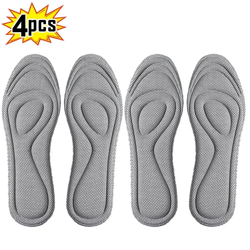 2 Pairs Memory Foam Orthopedic Insoles for Shoes Antibacterial Deodorization Sweat Absorption Insert Sport Shoes Running Pads