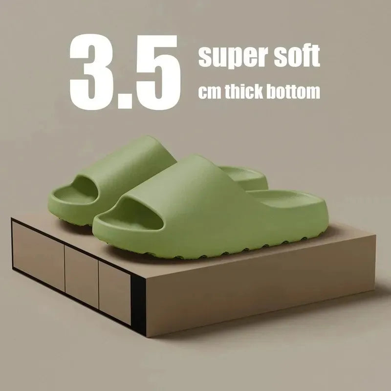 2024 New Coconut Slippers Feel Like Stepping on Shit Thick-soled Sandals Summer New Non-slip Wearing Sandals Men Women Slippers