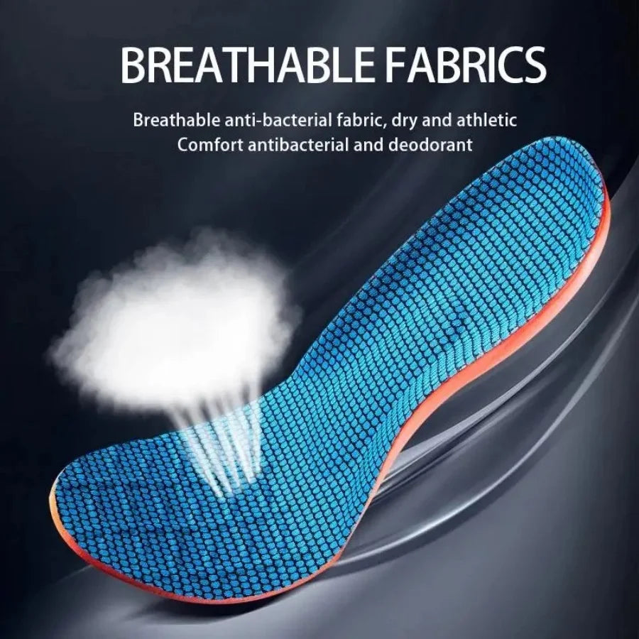 Orthopedic Sports Elasticity Insoles For Shoes Sole Unisex Technology Shock Absorption Breathable Running Insoles