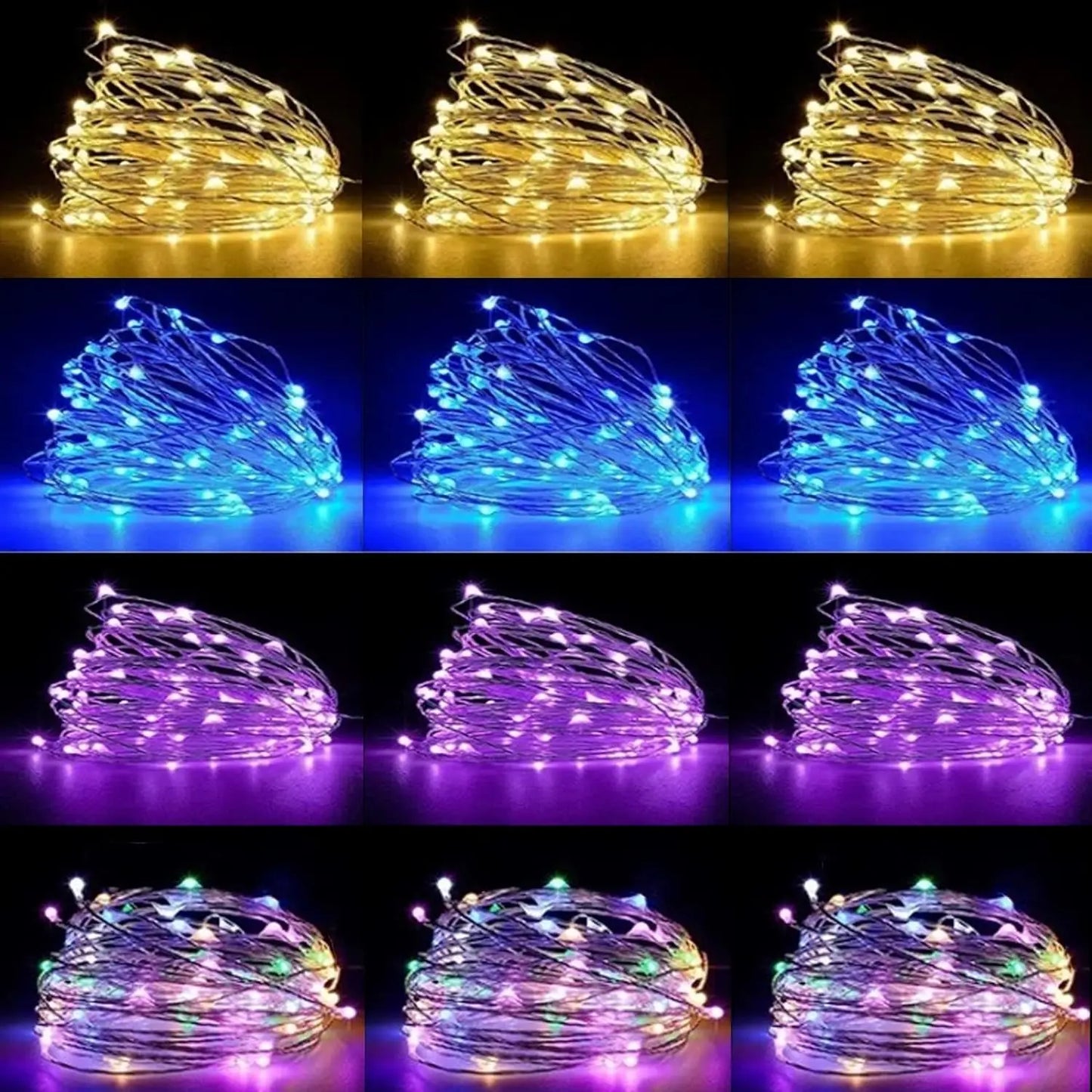 1/2/3/5/10/20M LED Fairy Lights Battery Powered Copper Wire String Lights For Bedroom Garden Party Wedding Christmas Decoration