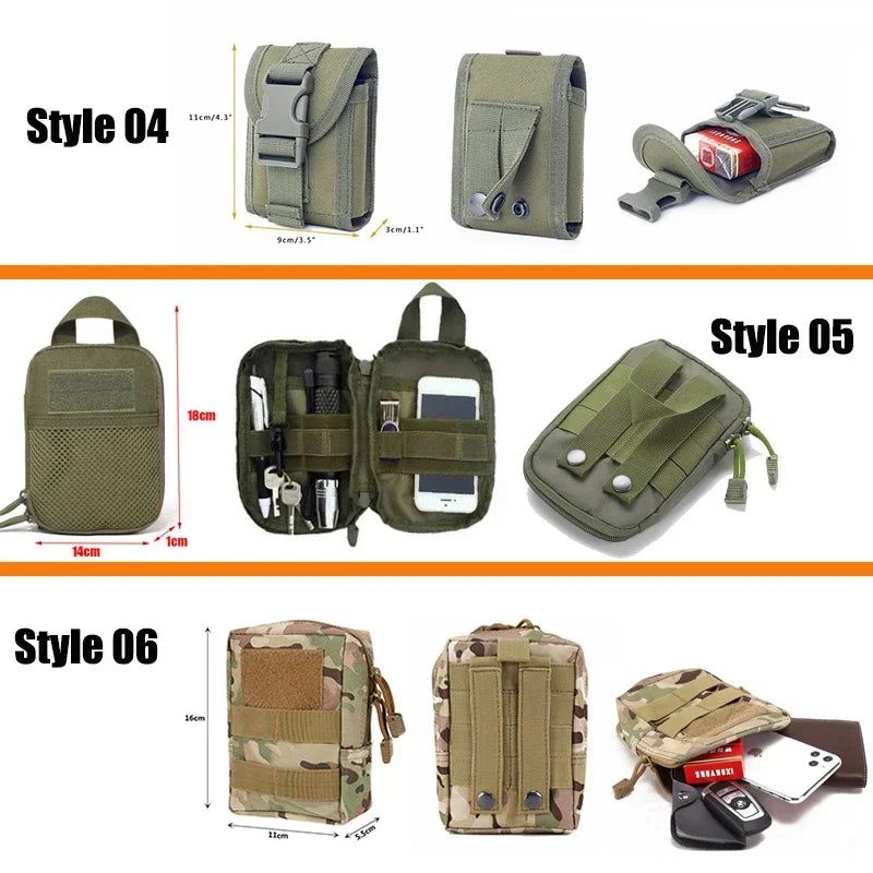 Molle waist bag, men's mobile phone bag, camping EDC bag