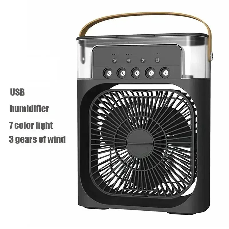 Air Humidifier Cooling USB Fan Water Mist small refrigeration air conditioner mini fan water-cooled silent air cooler 3 In 1