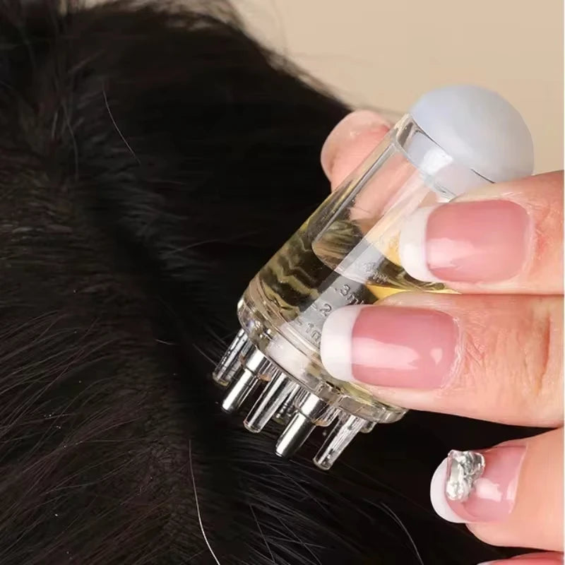 6ml Scalp Applicator, Mini Head Massager, Roll-On Brush, Hair Growth Oil Applicator, Massage Comb