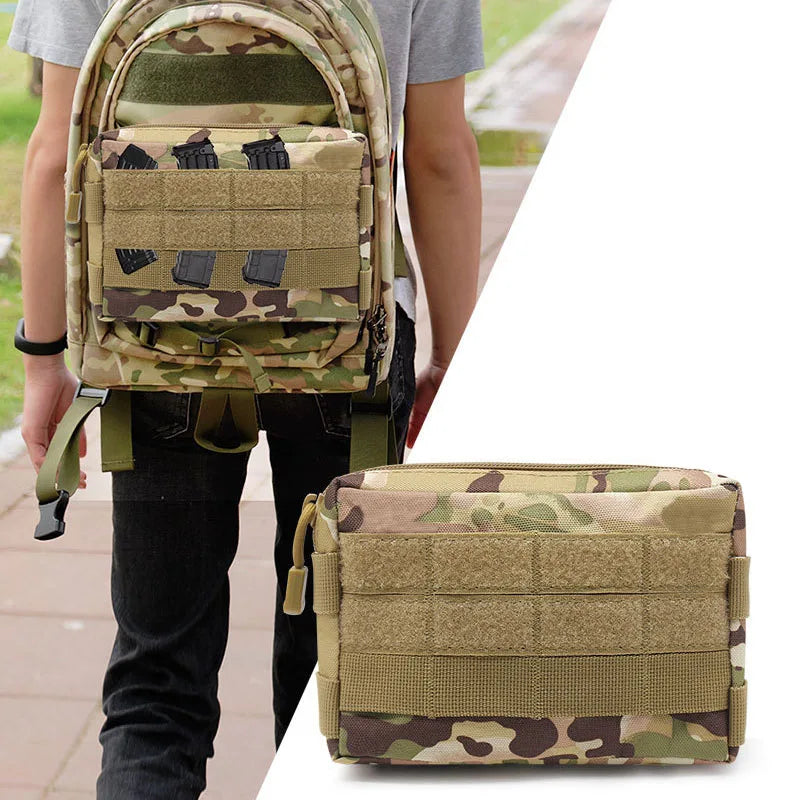 Molle Utility EDC Waist Bag Tactical Pouch Medical First Aid Bag Belt Pouch Outdoor Sports Camping Hunting Waist Belt Pocket