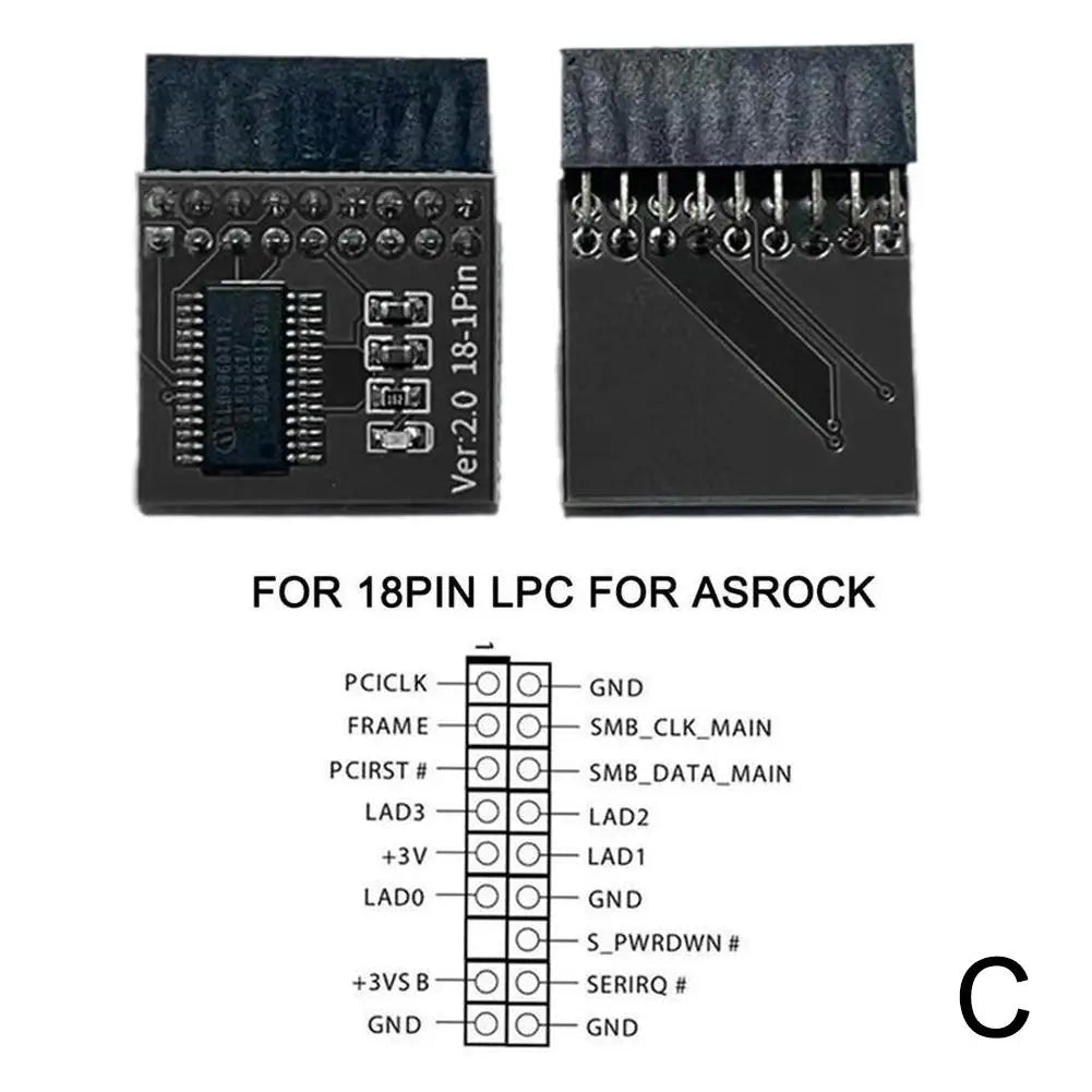 Newest TPM 2.0 Encryption Security Module Remote Card Supports Version 2.0 12 14 18 20-1pin Pin Support Multi-brand Motherboard