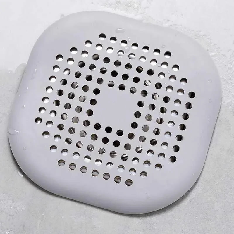 Shower Drain Hair Catcher Sink Strainer Drain Cover Shower Hair Catcher Silicone  Hair Filter Kitchen Bathroom Home Accessories