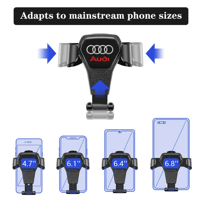 Car Phone Holder Gravity Sensing Auto Grip Universal Bracket For Audi Sline A3 A1 A4 B8 B7 A6 C7 A5 A7 A8 B9 B6 C6 Q2 Q3 Q5 Q7