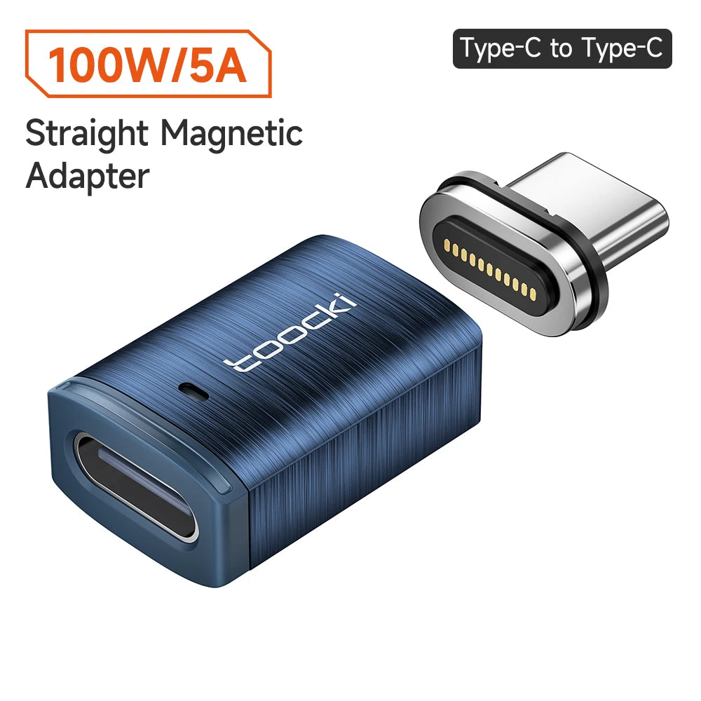 Toocki USB3.0 USB C to Type C Magnetic OTG Adapter PD 100W Fast Charging 5Gbps Data OTG Converter for Macbook iPhone 15