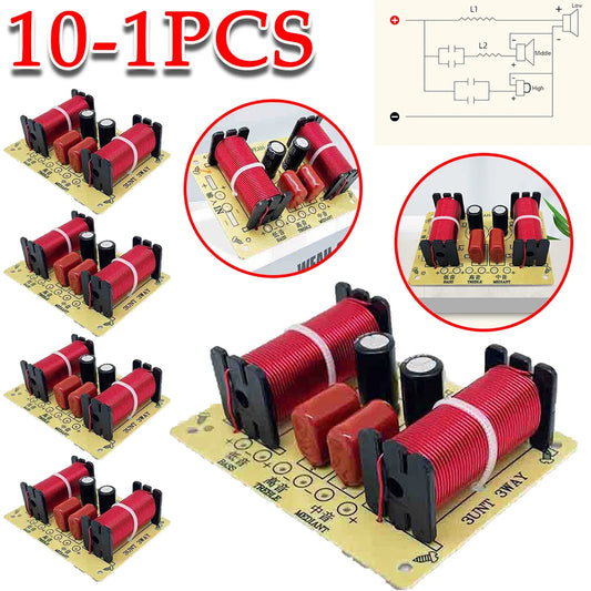 1-10pcs 3 Way Audio Speaker 150W Crossover Circuit Treble Midrange Bass Module Audio Speaker Frequency Divider Home Loudspeaker