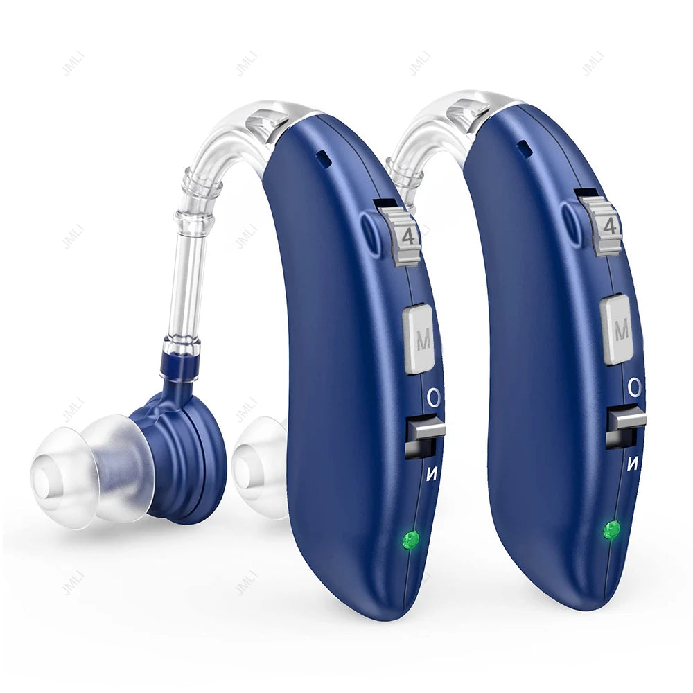 2025 Best Rechargeable Digital BTE Hearing Aid Adjustable Tone Sound Amplifier Portable Deaf Elderly Hearing Aids