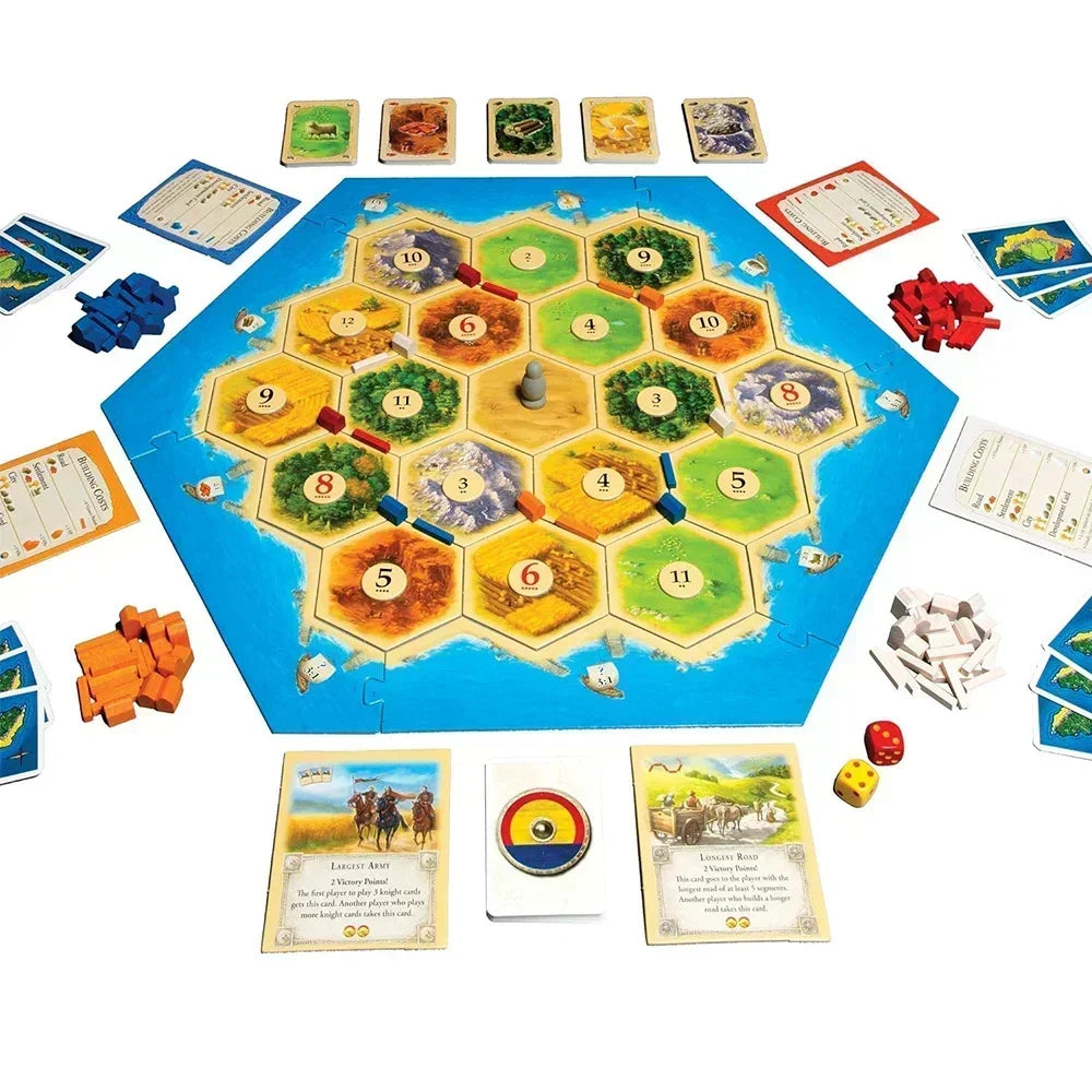 Catan Board Game Puzzle Leisure Toy Game Card Edition Playing Games 2-8 People Party Card Games