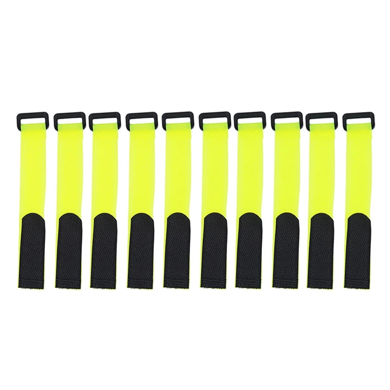 10pcs Fishing Rod Tie Holder Strap Suspender Fastener Hook Loop Ties Belt Fishing Rod Strapping Wrap Band Outdoor Fish Tool