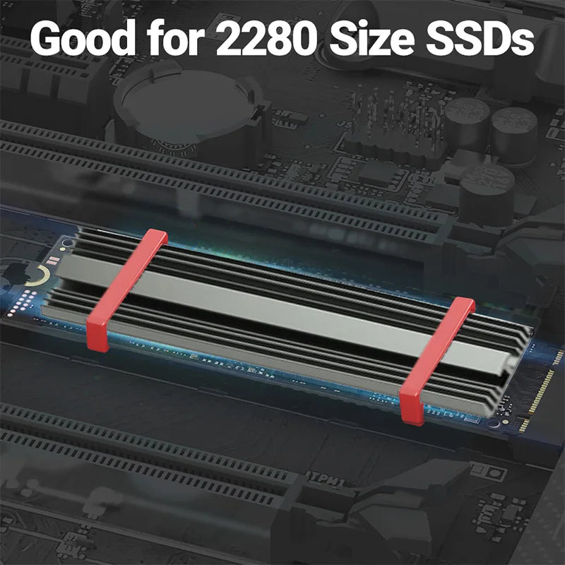 TEUCER M.2 SSD Heatsink M2 2280 Solid State Hard Disk Aluminum Heatsink Gasket with Thermal Silicone Pad PS5 Desktop PC