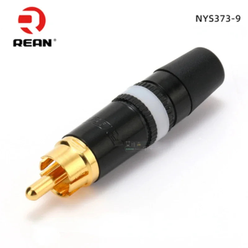 1pcs REAN RCA audio AV video plug gold-plated large tail diameter NYS366-BG fever HIFI DVD