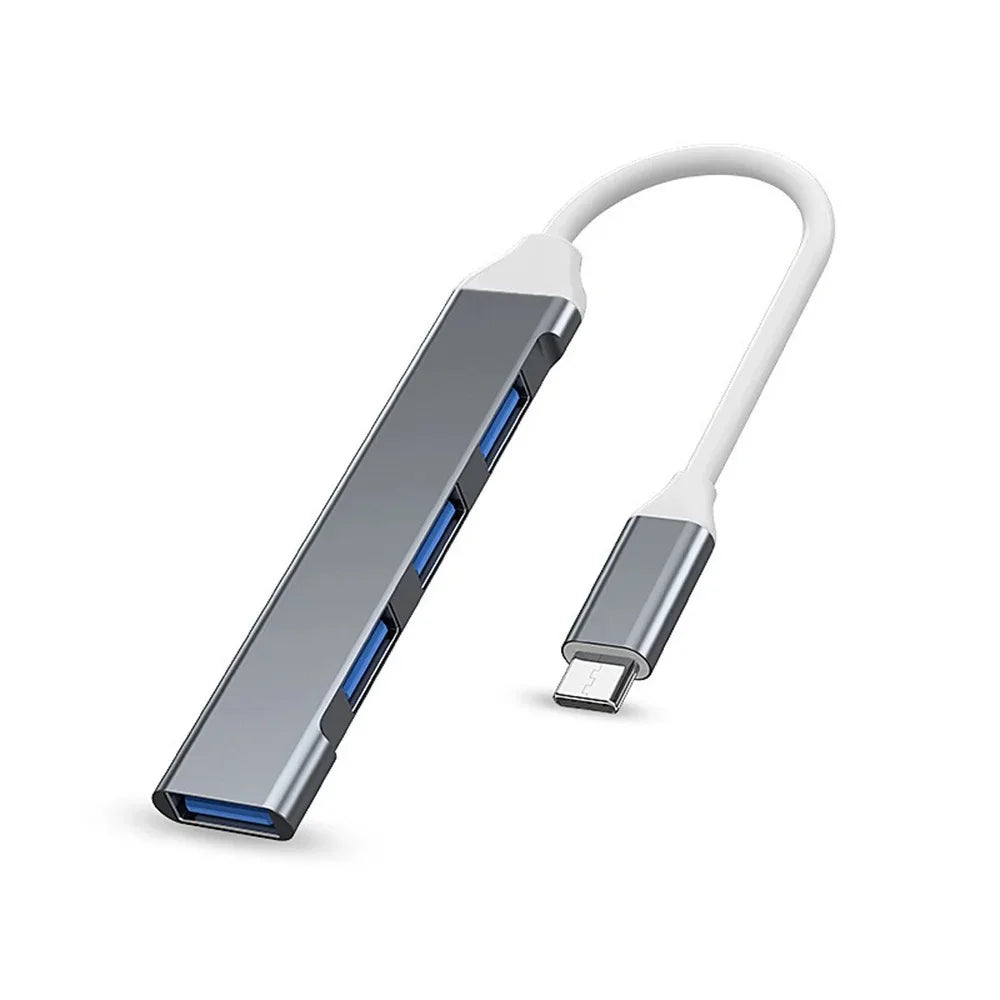 USB Type C HUB MINI USB3.1 Multi 4 Port 4 in 1 Aluminum Alloy Splitter Adapter OTG For Samsung Macbook Pro Air PC Notebook