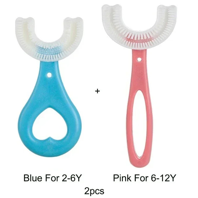 Baby Toothbrush Children 360 Degree U-shaped Child Toothbrush Teethers Baby Tooth Brush Silicone Kids Teeth Oral Care Cleaning