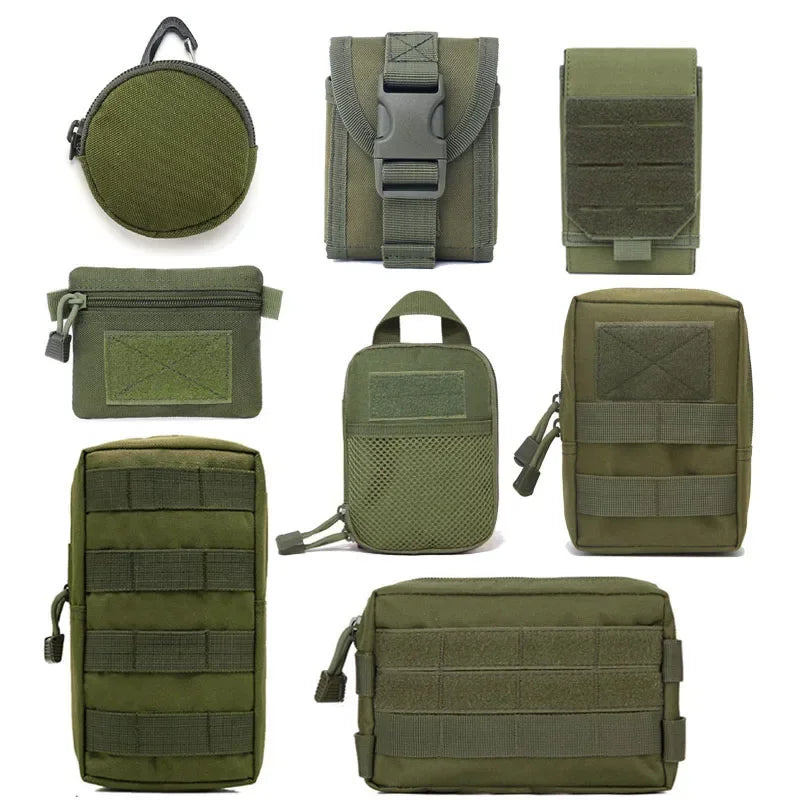 Molle waist bag, men's mobile phone bag, camping EDC bag