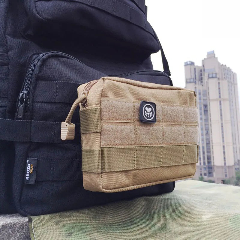 Molle Utility EDC Waist Bag Tactical Pouch Medical First Aid Bag Belt Pouch Outdoor Sports Camping Hunting Waist Belt Pocket