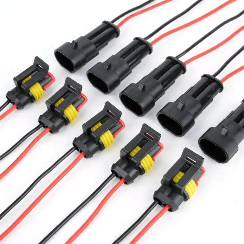 2 Pin Connector Waterproof Connector Male and Female Way 20AWG Wire Suitable for Car Truck Boat Other Wire Connection 5 Pairs