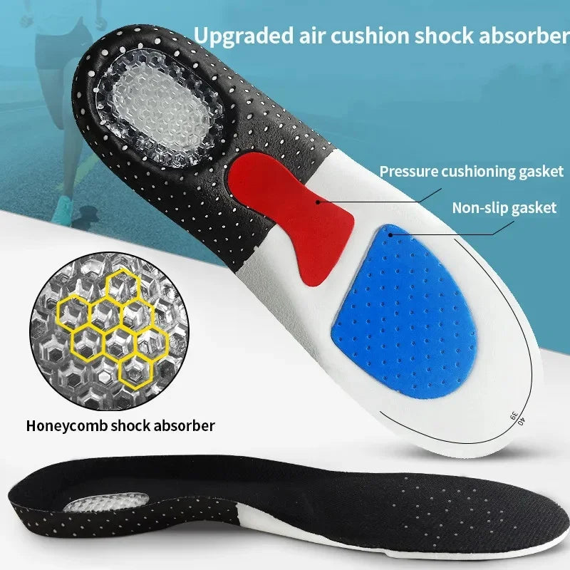 Silicone Sports Insole Arch Support Sports Insole Running Gel Insole Insert Buffer, MEN'S AND WOMEN'S Sports Insole