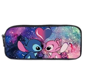 Stitch Fully Printed Flap Pen Bag Stationery Box Pencil Case Primary and Secondary School Girls Anime Kawaii