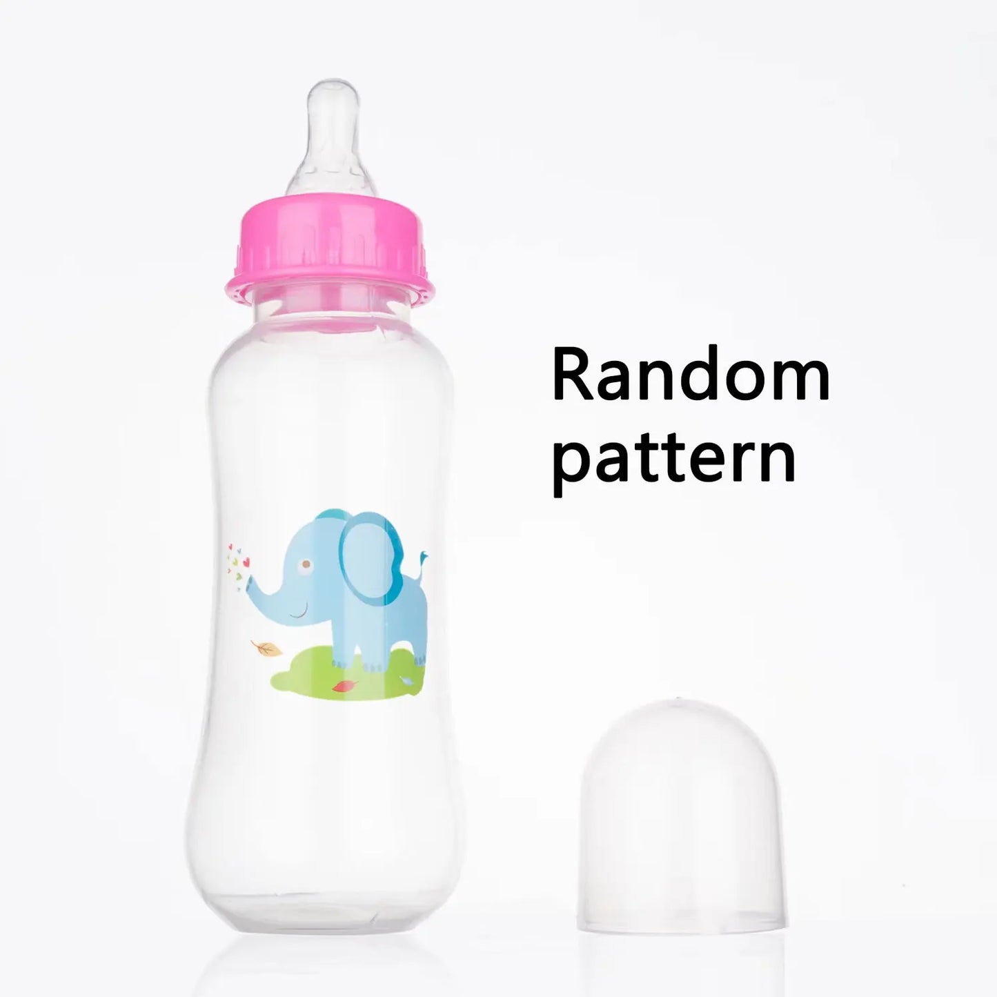 1PCS 150/250 ml baby petal-shaped pacifier feeding bottle, 5.5 cm caliber, PP bottle, drop resistant