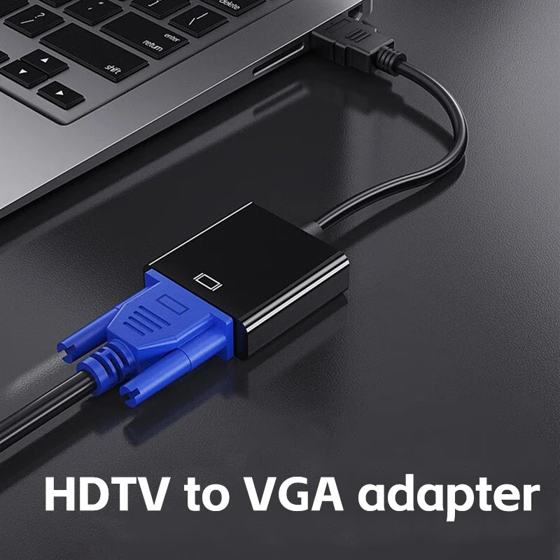 HD 1080P HDTV-Compatible To VGA Cable Converter HDTV Male to VGA Female Converter Adapter for Tablet