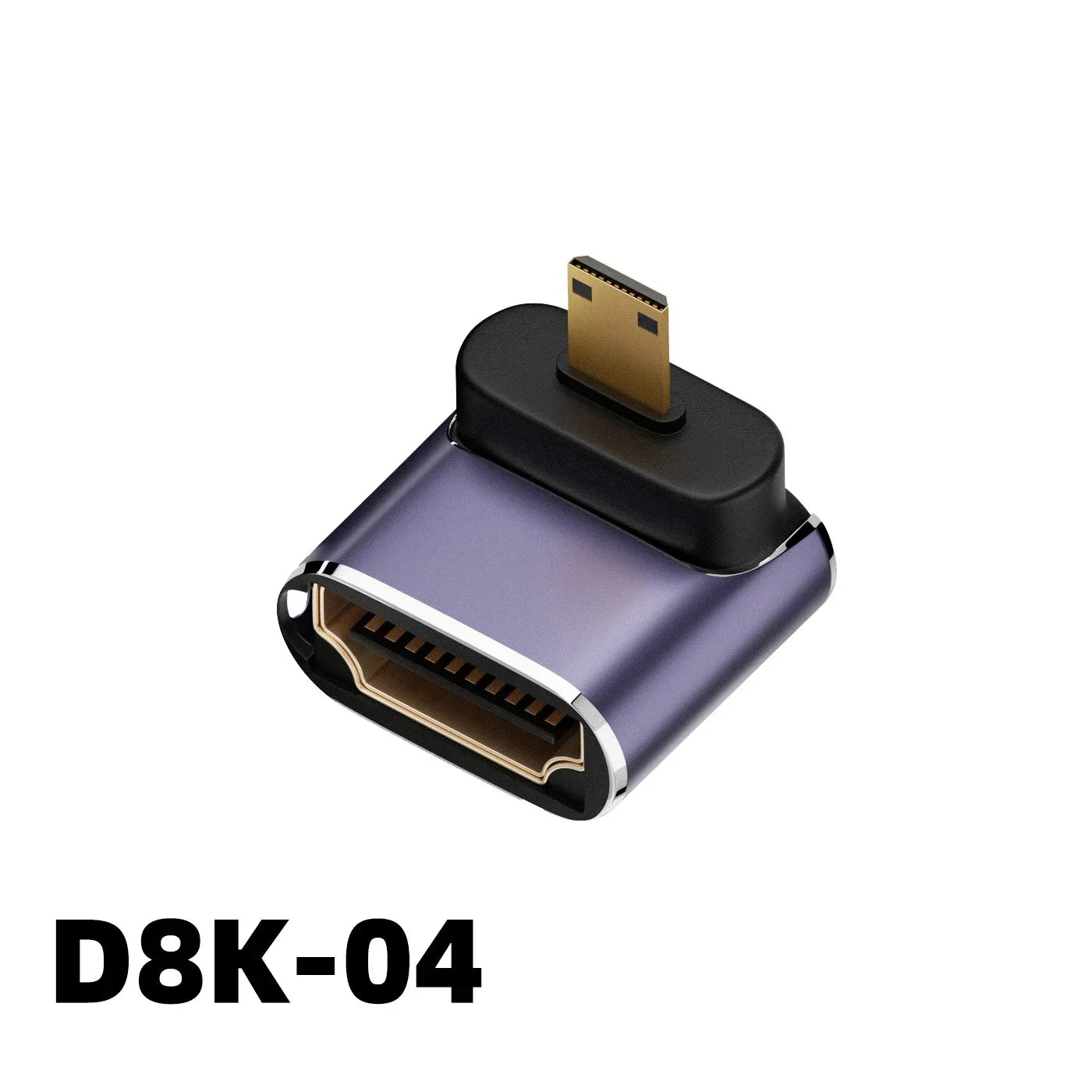 HDMI-Compatible Adapter 90 270 Degree Right Angle Male to Female Converter 8K HD Connector Mini / Micro HDMI-compatible Extender