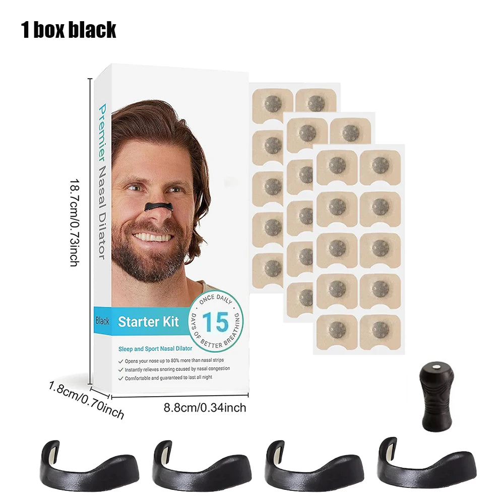 Magnetic Anti-Snoring Nose Clip and Nasal Breathing Dilator Starter Kit