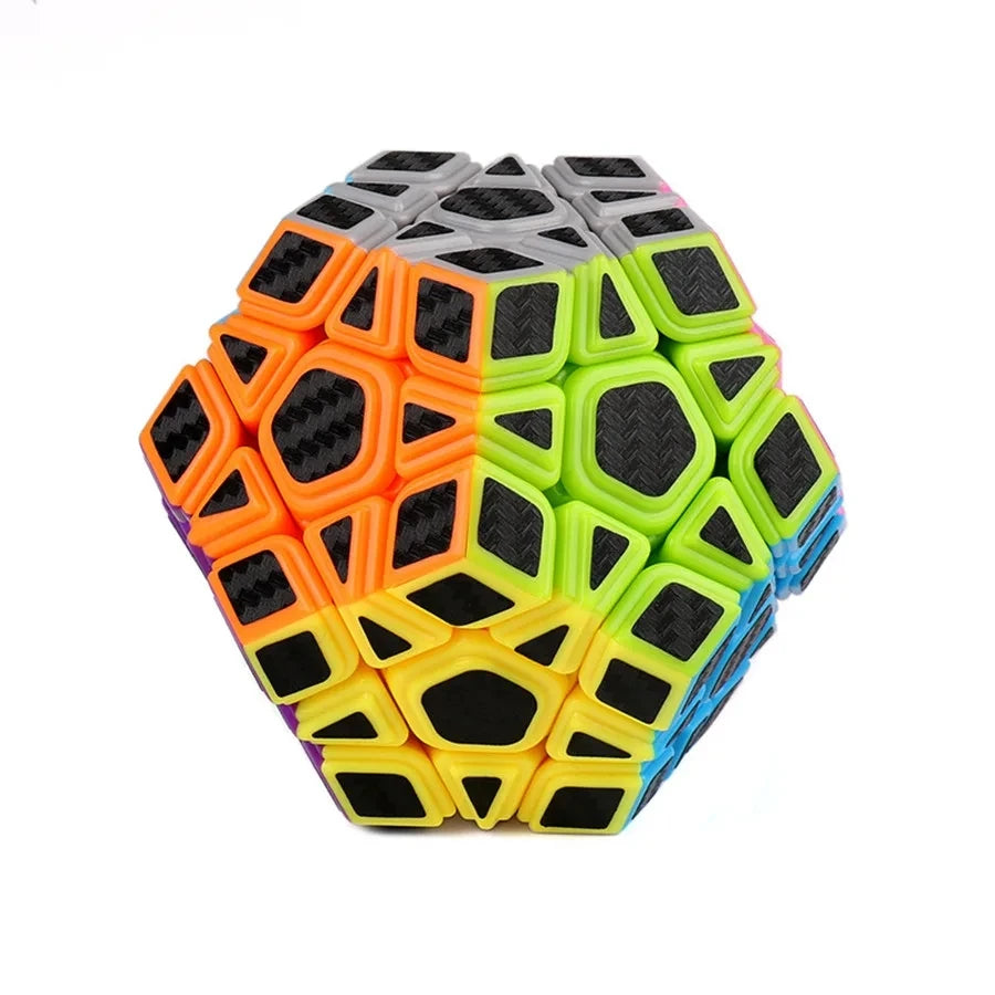 Meilong Carbon Fiber Cube 2x2x2 3x3x3 4x4x4 Pyramid Skew SQ1 Megaminx Puzzle For Beginners and Professionals