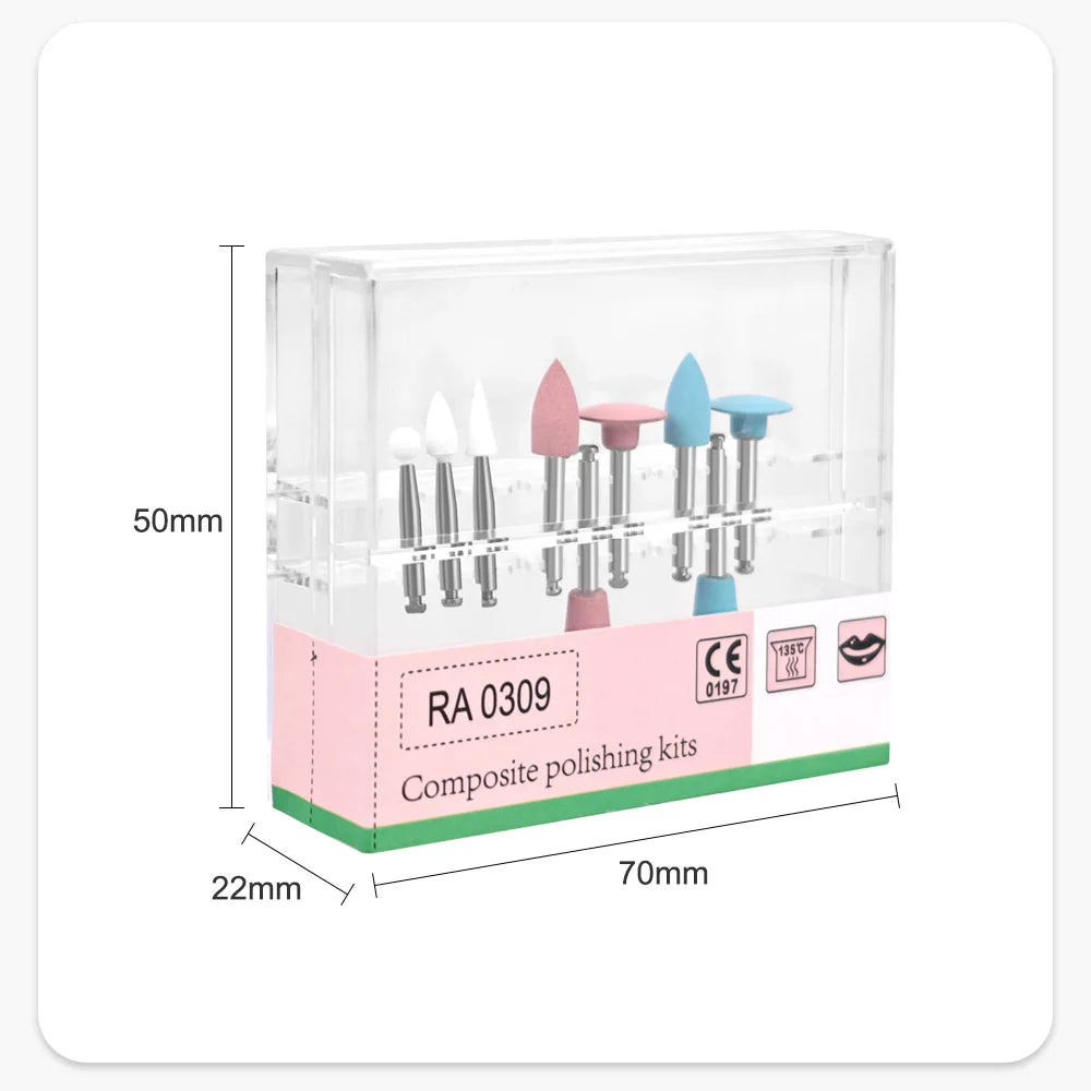 RA0309 Dental Composite Polishing Kits Denspay Dental Resin Sanding Polishing Set for Low Speed Handpiece Contra Angle