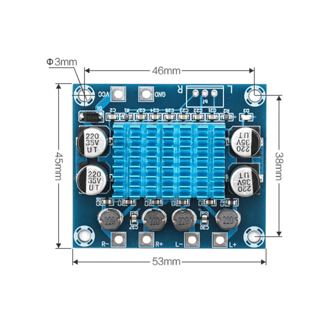 TPA3110 Audio Amplifier Board XH-A232 30W+30W 2.0 Channel Class D Digital Stereo Sound AMP DC 8-26V 3A For Home TV Speaker