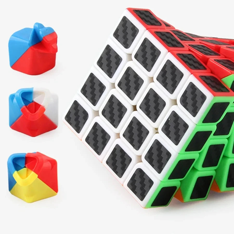 Meilong Carbon Fiber Cube 2x2x2 3x3x3 4x4x4 Pyramid Skew SQ1 Megaminx Puzzle For Beginners and Professionals