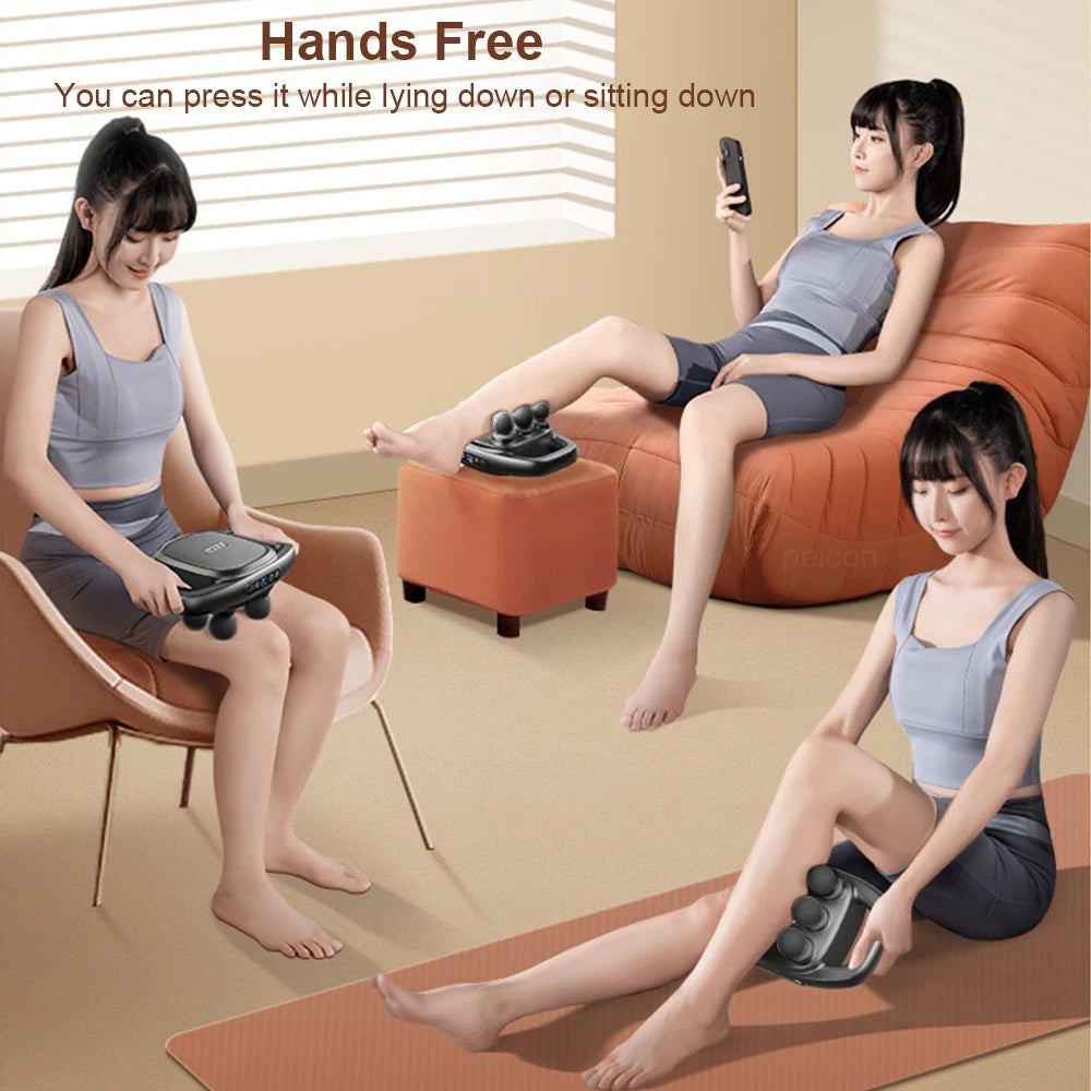 Fascia Gun 6 Heads Massage Gun Muscle Relaxation Electric Massager Body Massage Deep Tissue Muscle Relief Back Leg Neck