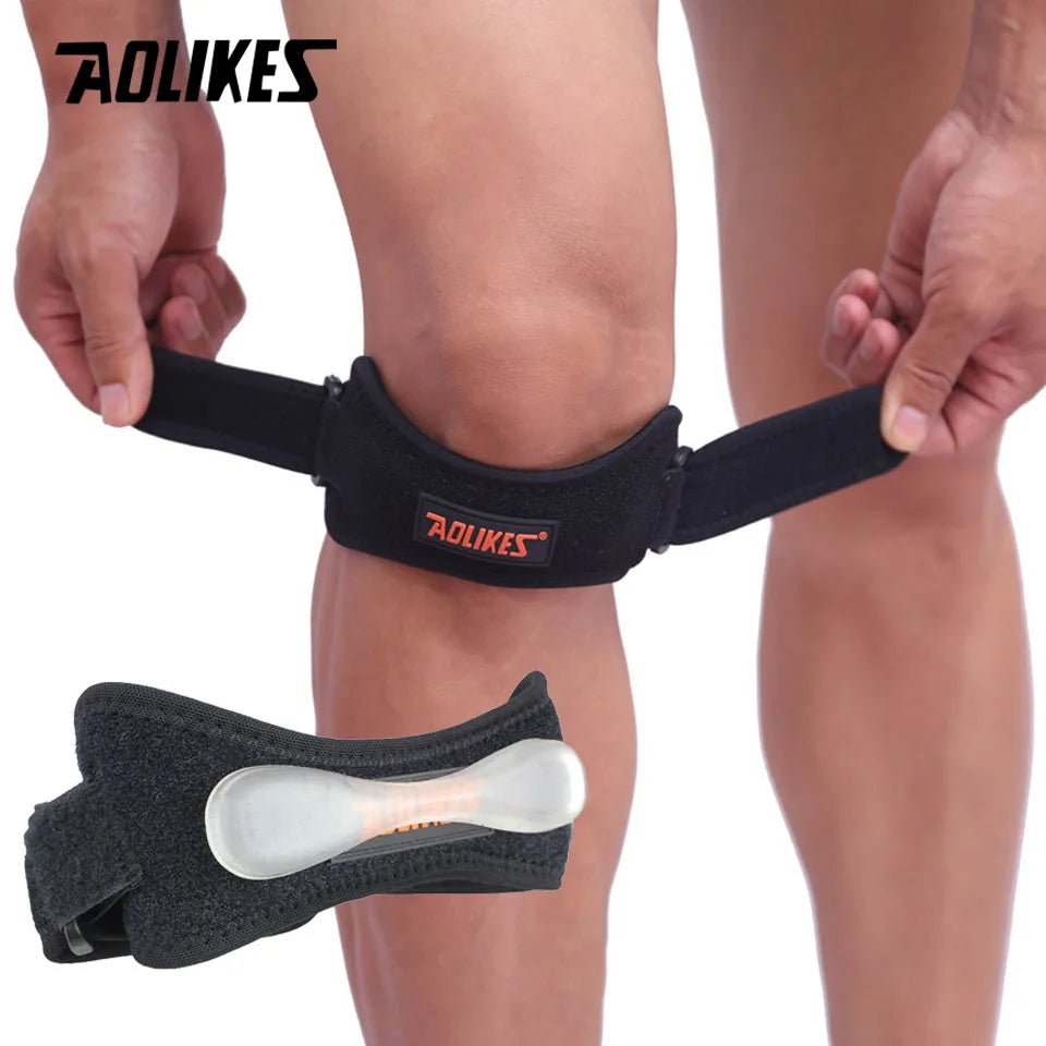 AOLIKES 1PCS Knee Braces for Knee Pain, Patella Knee Support Strap, Adjustable Patellar Tendon Stabilizer Band for Jumpers Knee