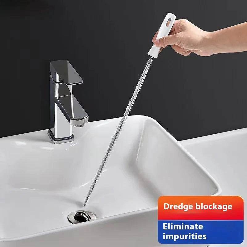 Pipe Sink Unblocker Drain Hair Cleaner Sink Refrigerator Foreign Matter Cleaning Brush Pipe Unblocking Tool