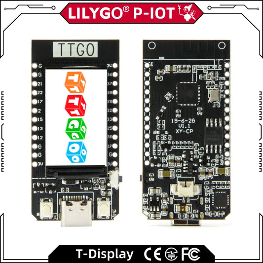 LILYGO® TTGO T-Display ESP32 Development Board WiFi Bluetooth 1.14 Inch ST7789V IPS LCD Wireless Controller Module For Arduino