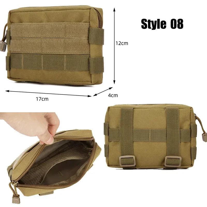 Molle waist bag, men's mobile phone bag, camping EDC bag