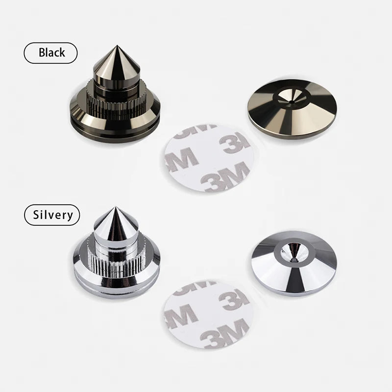 4 PCS 30*27mm speakers Stand Feet Foot Pad Pure copper silver loudspeaker box Spikes Cone Floor Foot Nail M28*26