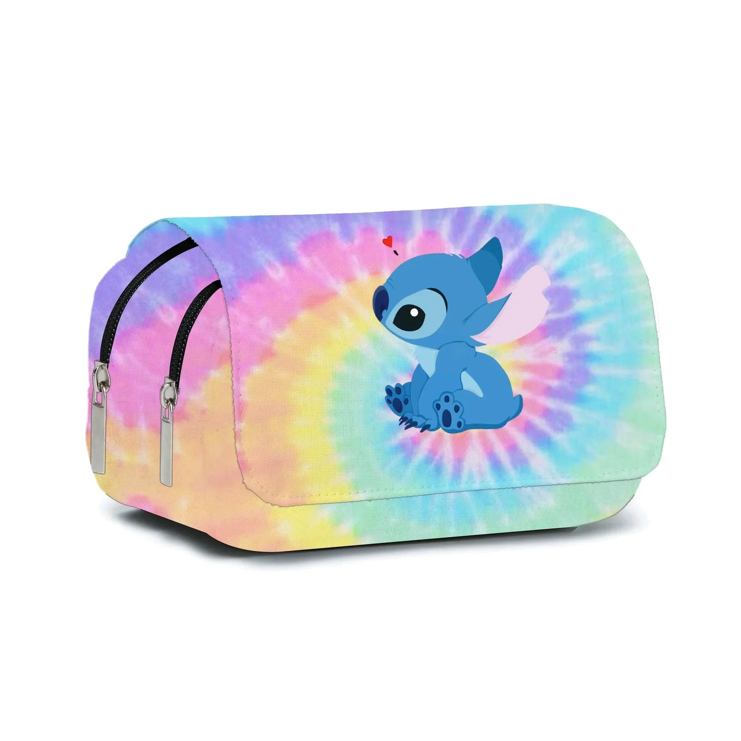 Stitch Fully Printed Flap Pen Bag Stationery Box Pencil Case Primary and Secondary School Girls Anime Kawaii