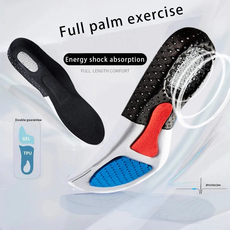 Silicone Sports Insole Arch Support Sports Insole Running Gel Insole Insert Buffer, MEN'S AND WOMEN'S Sports Insole