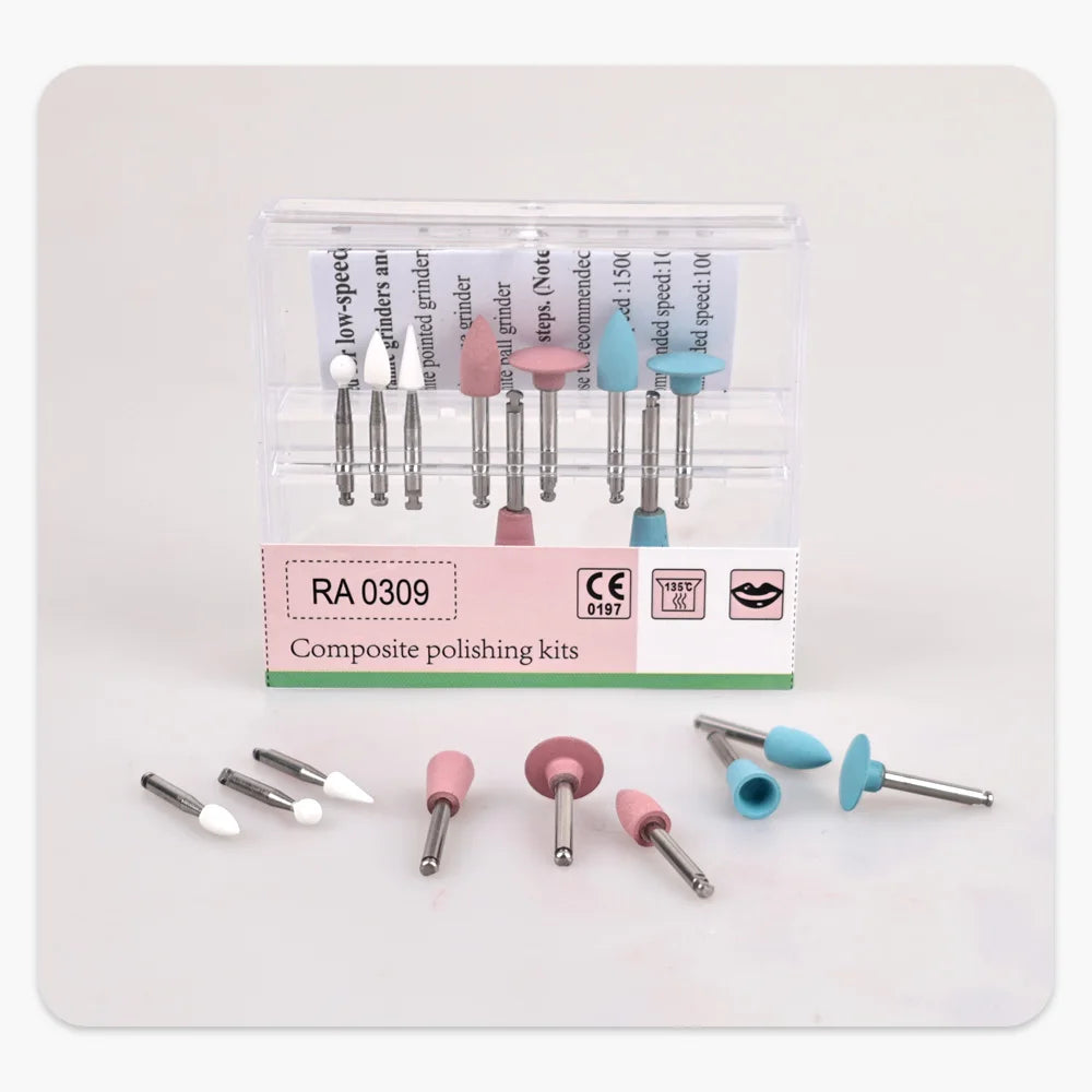 RA0309 Dental Composite Polishing Kits Denspay Dental Resin Sanding Polishing Set for Low Speed Handpiece Contra Angle